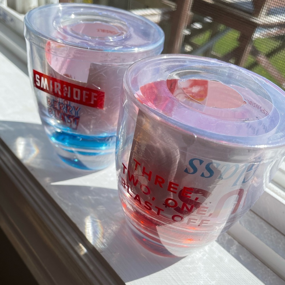 Smirnoff Cup Set - Red and Blue